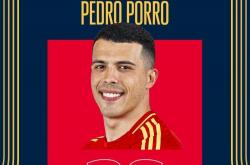 西班牙队祝波罗26嵗(suì)生日快乐，球员为国家队出战12场贡献2助