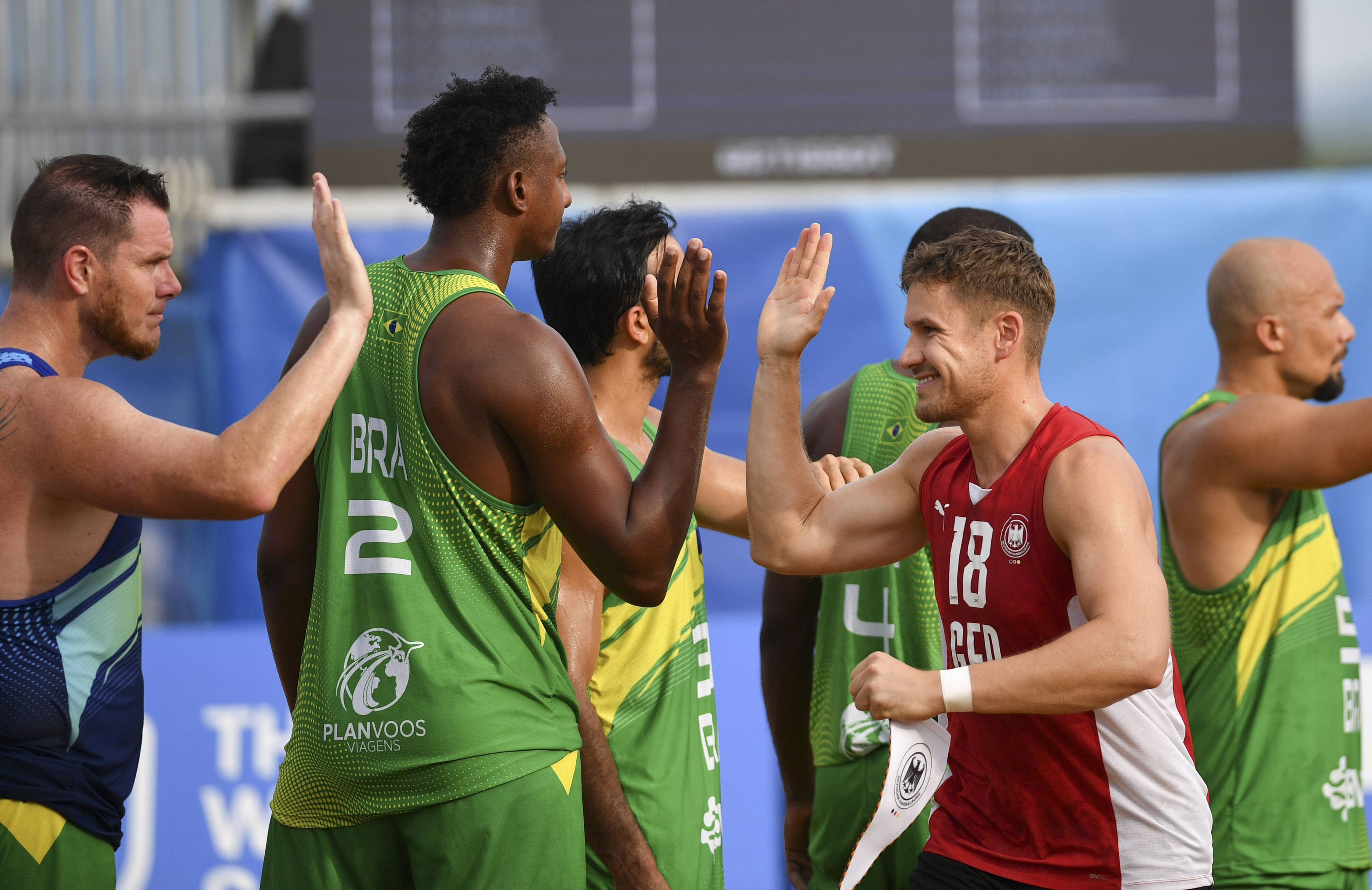 （成都世运会）沙滩手球——男子半决赛：德国队胜巴西队