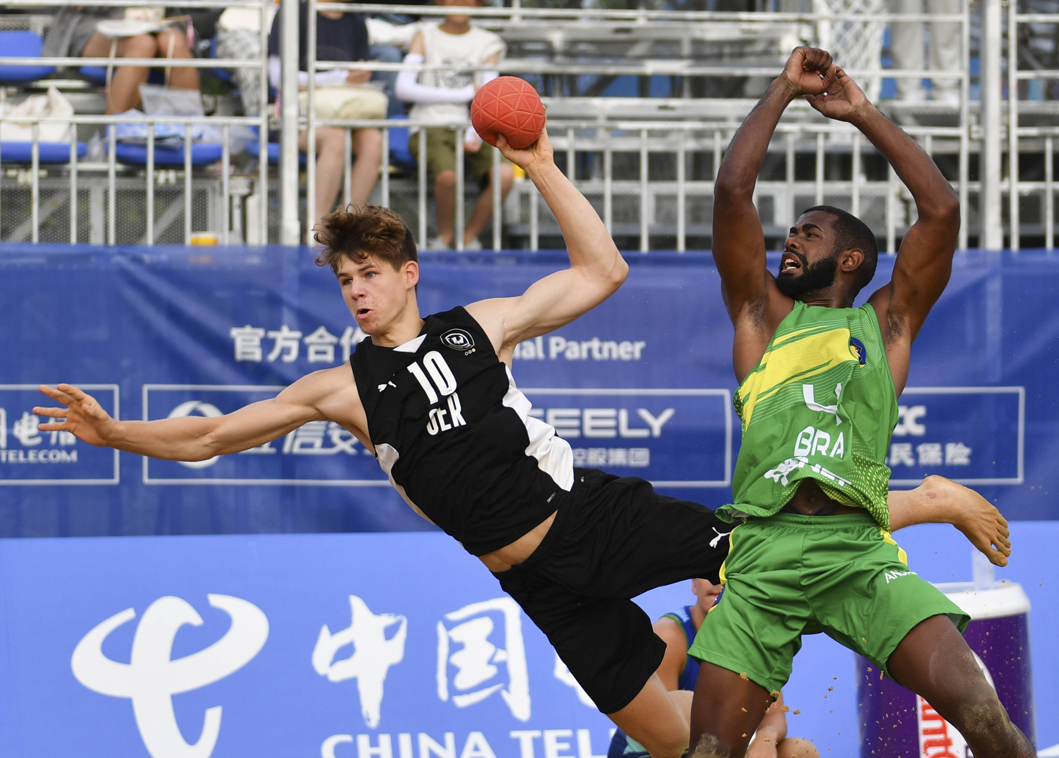 （成都世运会）沙滩手球——男子半决赛：德国队胜巴西队