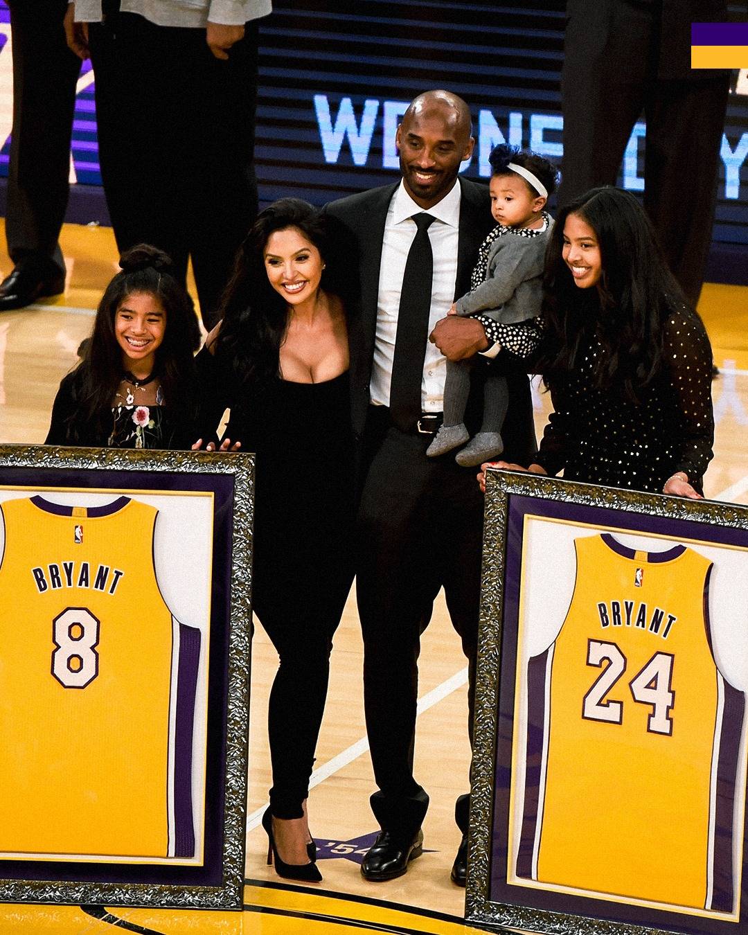 湖人官方祝科比生日快乐！詹姆斯致敬传奇 瓦妮莎晒恩爱照怀念科比